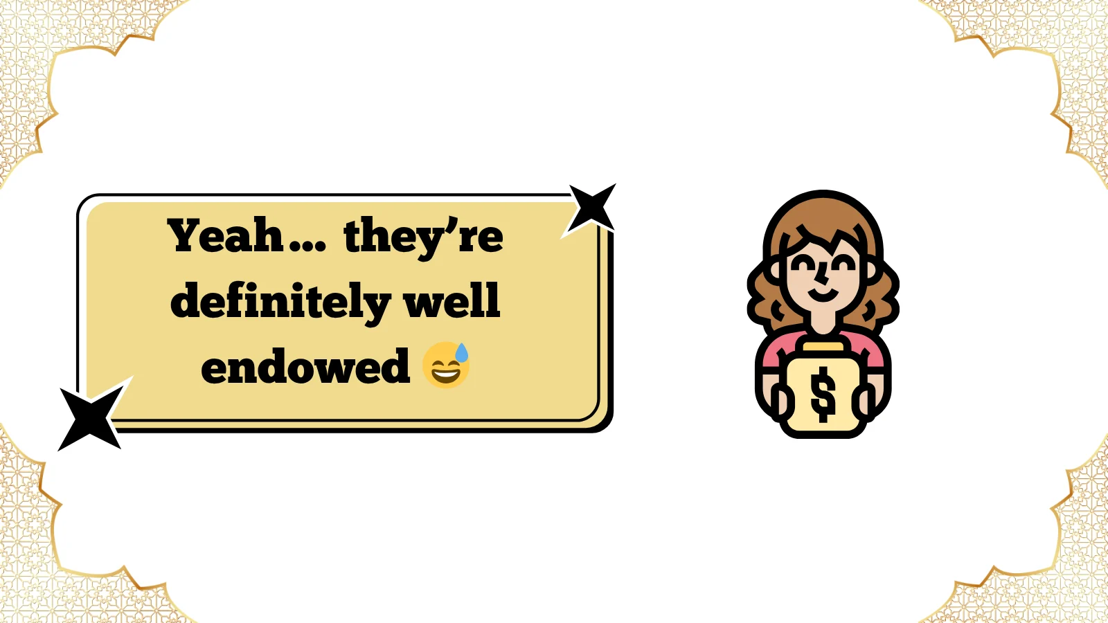 well endowed meaning