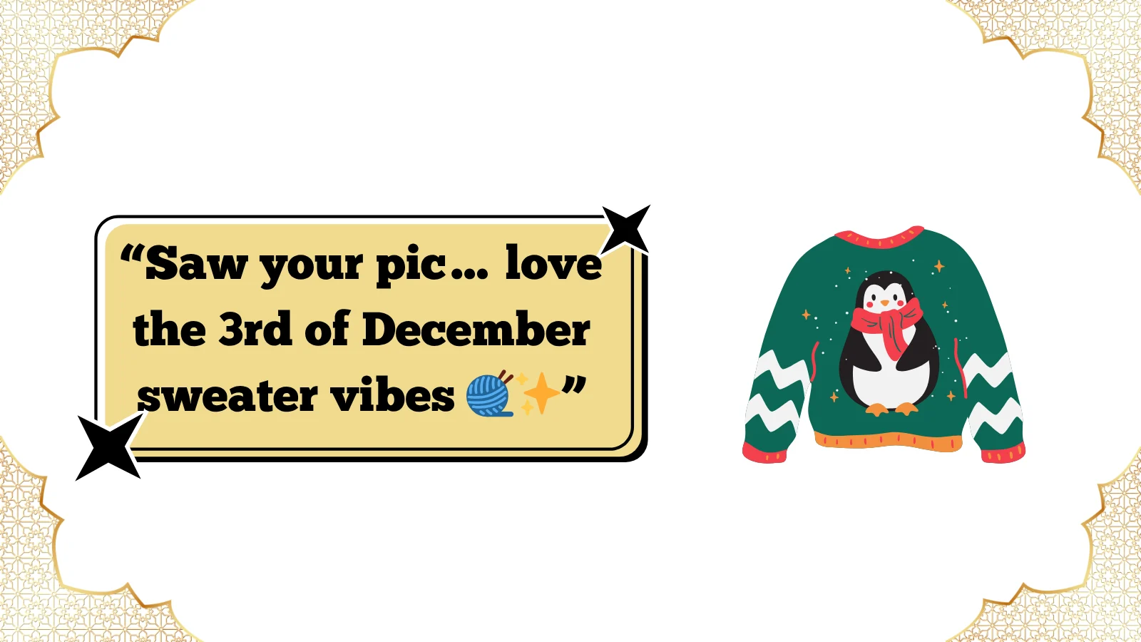 3rd of december sweater meaning